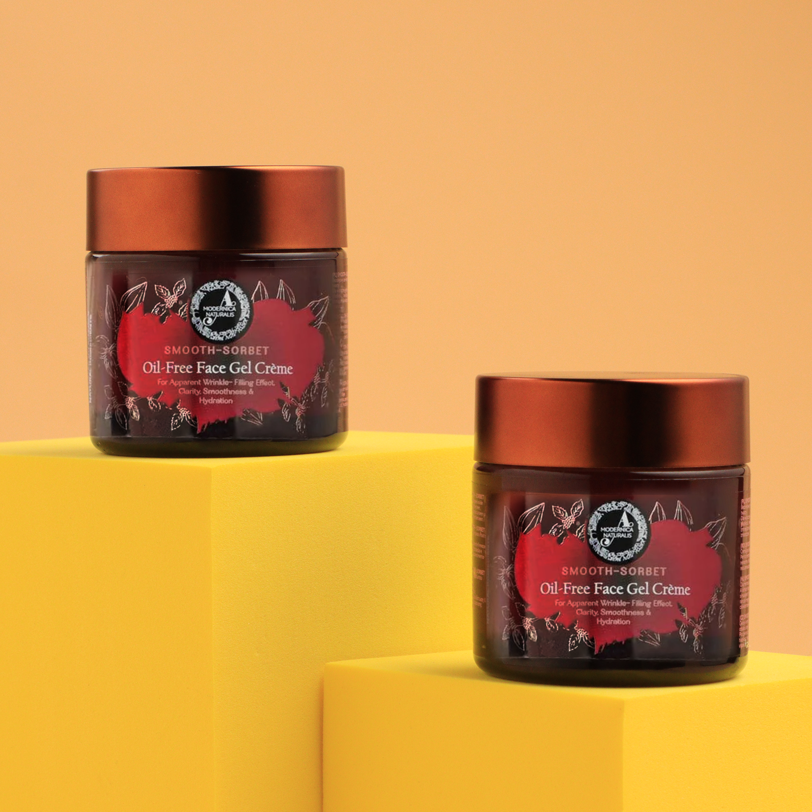 Smooth-Sorbet | Gel facial textura crema, sin aceite | Consigue efecto aparente rellenador de arrugas, claridad, suavidad e hidratación | paquete de 2