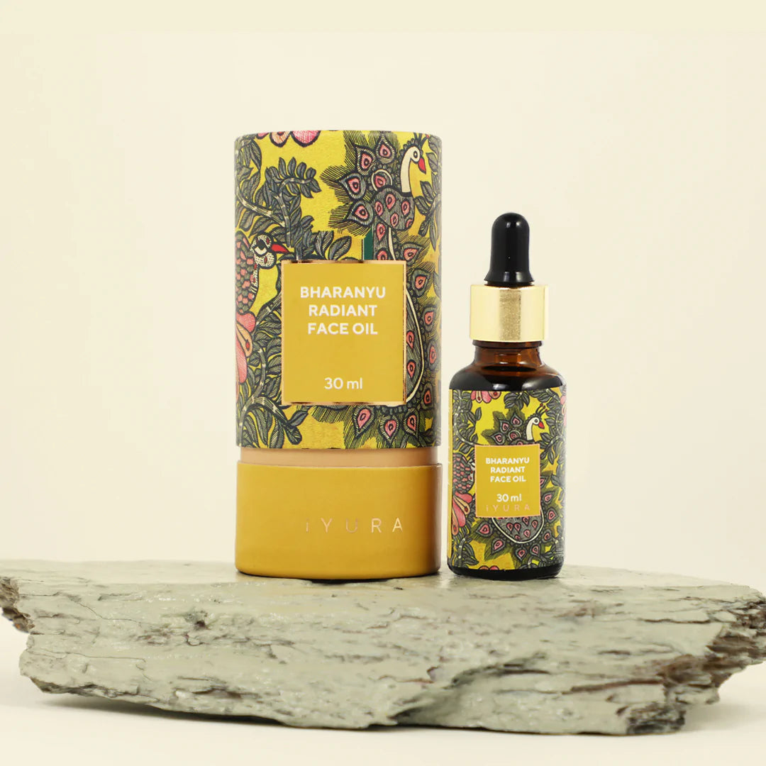 Aceite facial luminosidad de sol Bharanyu - paquete de dos