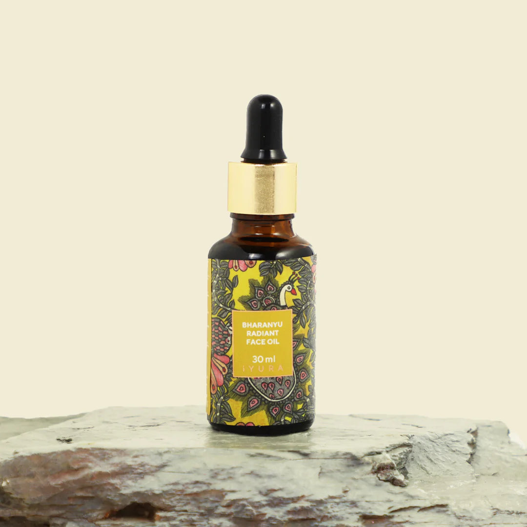 Aceite facial luminosidad de sol Bharanyu - paquete de dos