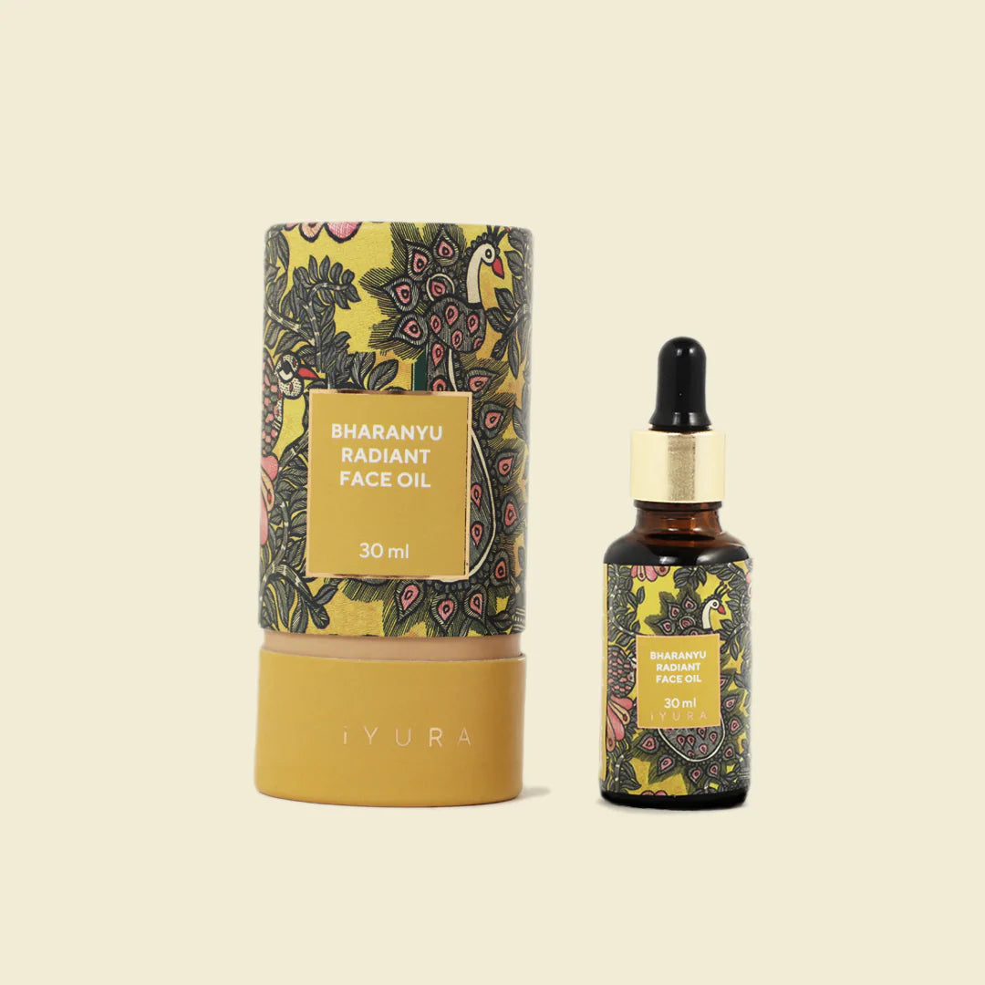 Aceite facial luminosidad de sol Bharanyu - paquete de dos