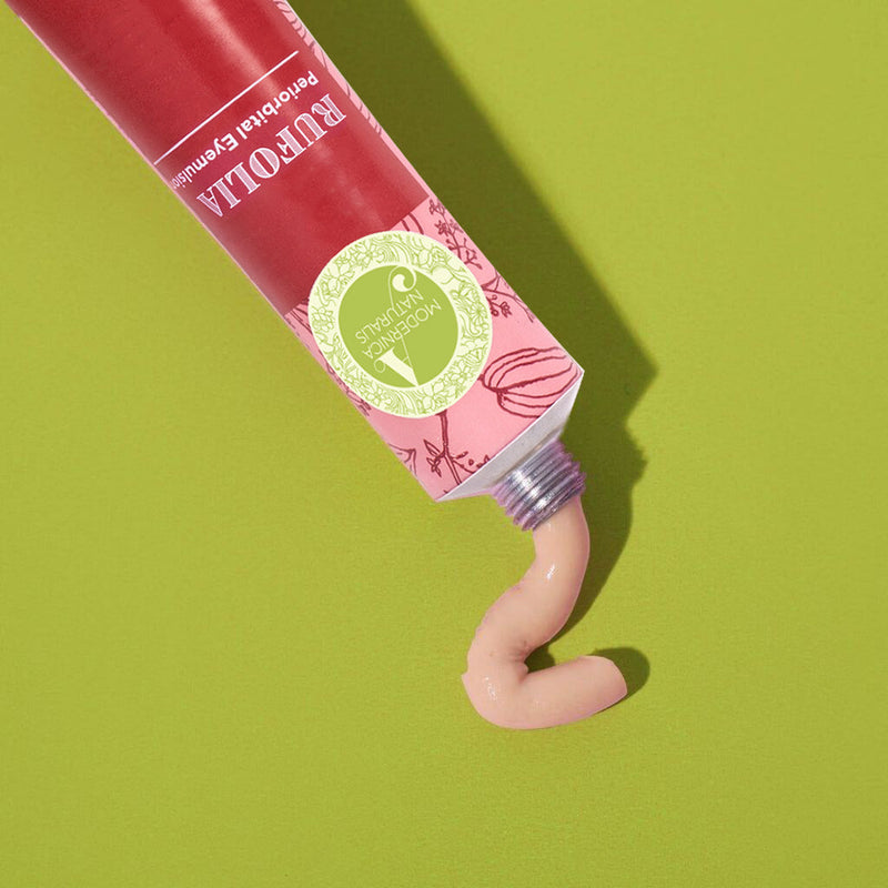 Emulsión para el área alrededor de los ojos Rufolia - Ilumina, suaviza y reafirma los ojos con manjistha, aloe vera, niacinamida y ácido hialurónico - Paquete de 5