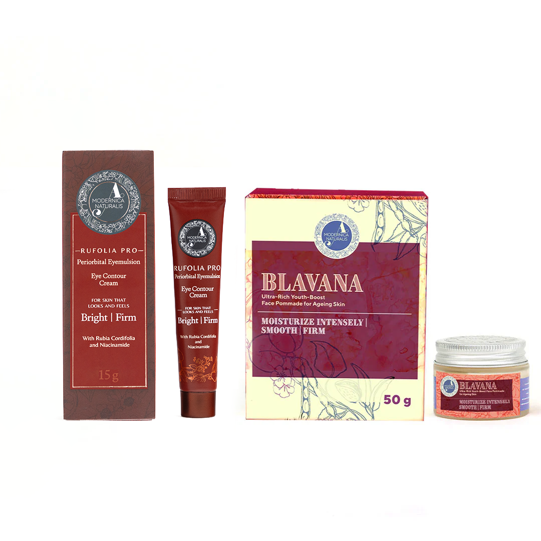 El dúo Age-Hold - Crema hidratante facial de gramo negro antiedad y crema iluminadora para debajo de los ojos para pieles maduras.