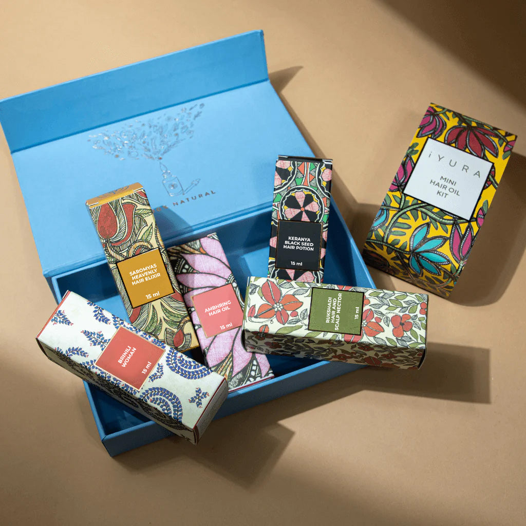 Mini Kit de Aceites para el Cabello – 5 Aceites Ayurvédicos Minis