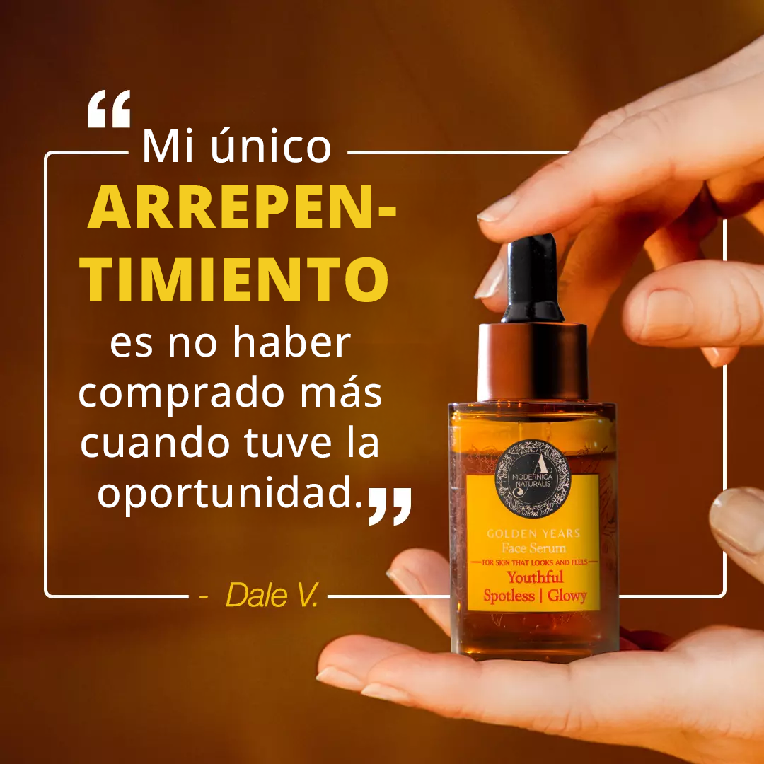 Sérum facial Golden Years para las manchas de la edad, un cutis claro y una piel tersa y sin arrugas