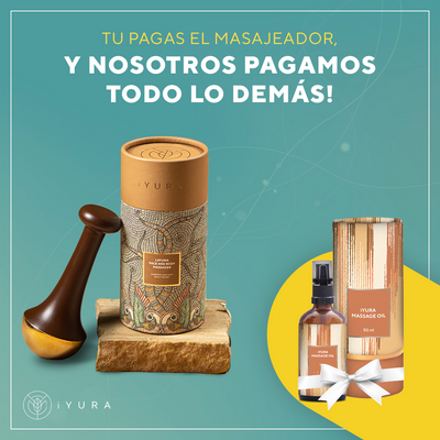Masajeador facial y corporal Layuna más aceite de masaje iYURA Gratis
